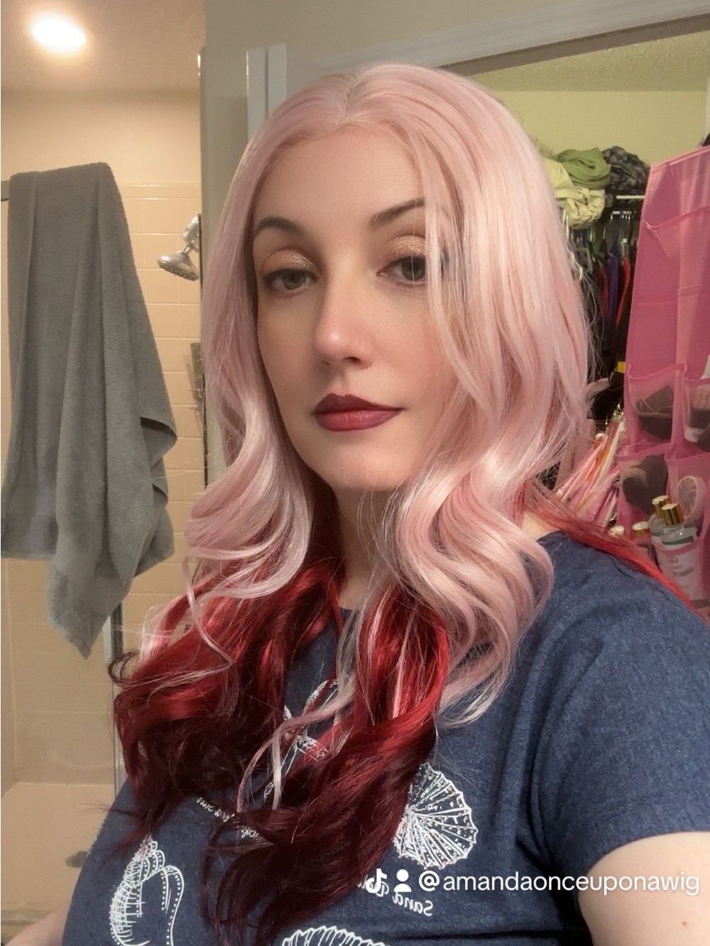 Pink Velvet Halloween Standard Chelsey Smith Crowns CSC High Quality Wig